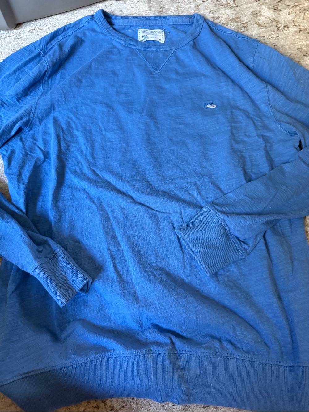 Southern Tide Blue Long-Sleeve Crewneck Shirt/Sweatshirt